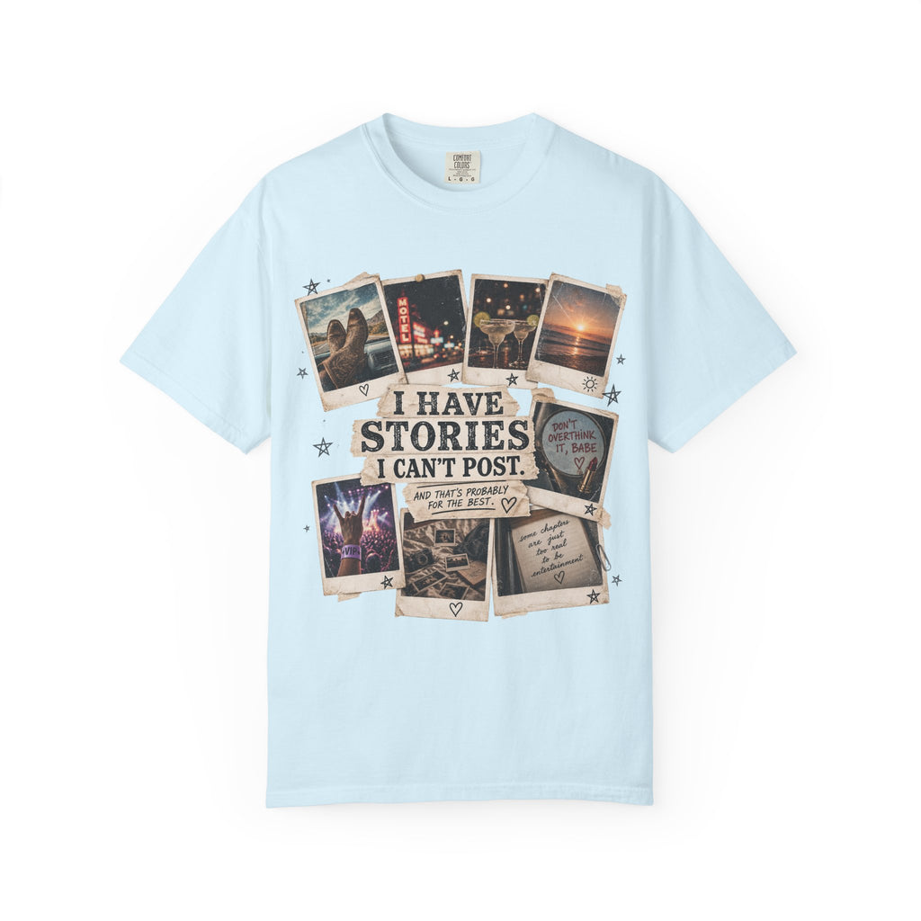 T-Shirt — "I Have Stories I Can’t Post" Vintage Polaroid Photo Tee