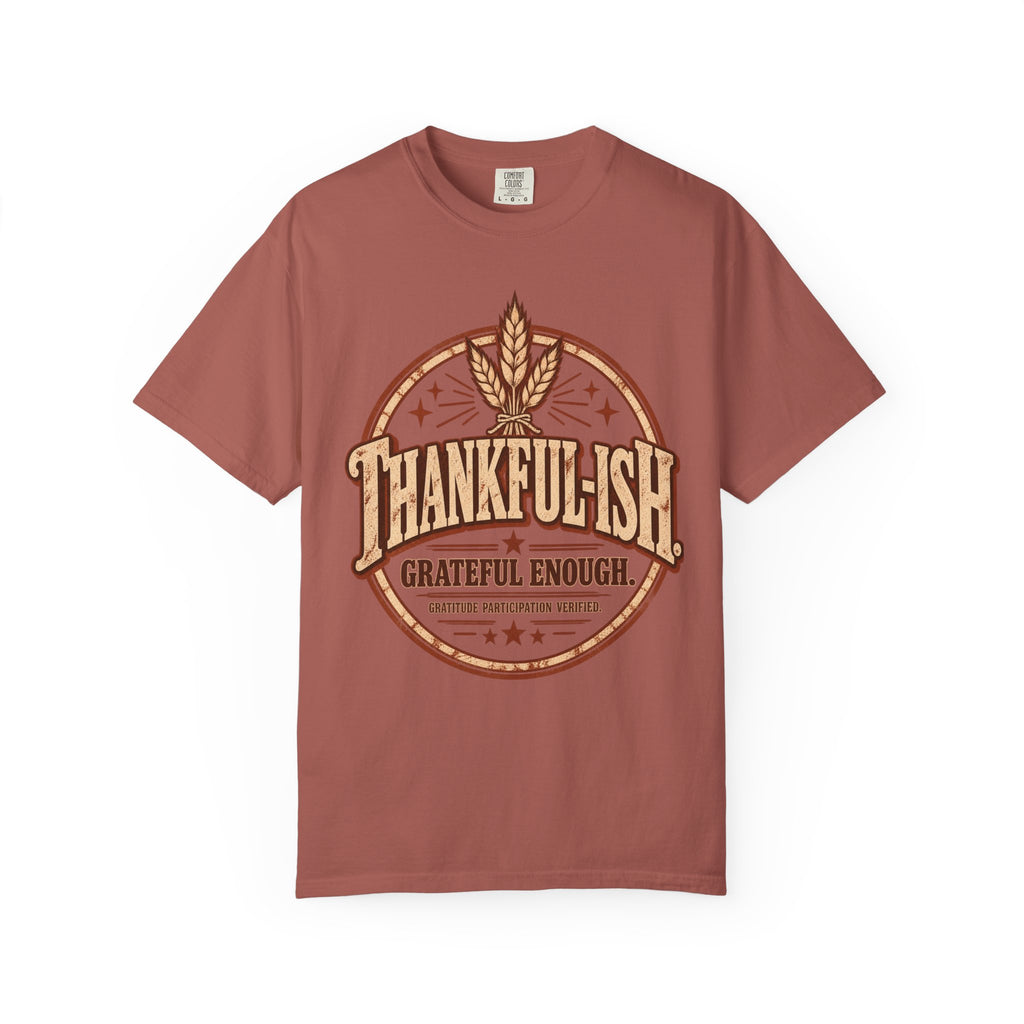 Thankful-ish. Grateful Enough. | Vintage Thanksgiving Oversized Tee