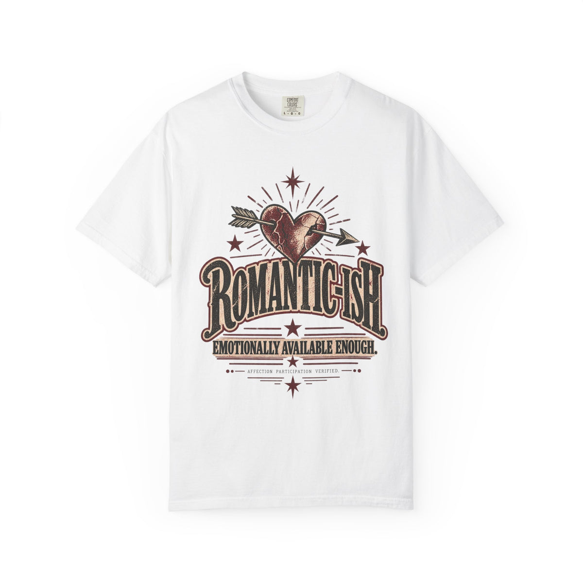 Romantic-ish. Emotionally Available Enough. | Vintage Valentine's Oversized Tee
