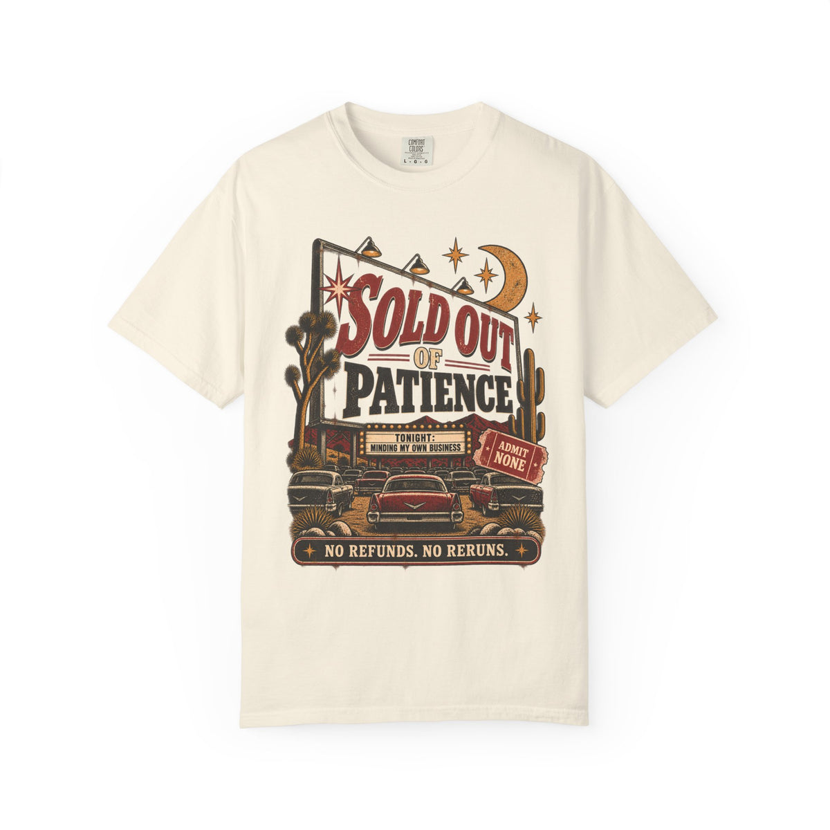 Sold Out of Patience | Vintage Drive-In Oversized Tee