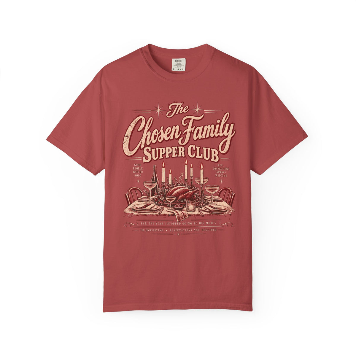 The Chosen Family Supper Club | Vintage Friendsgiving Oversized Tee