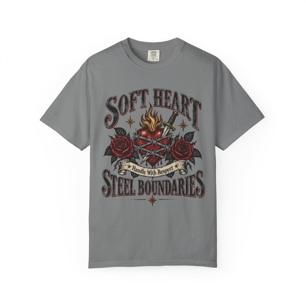 Soft Heart, Steel Boundaries - Vintage Tattoo Tee