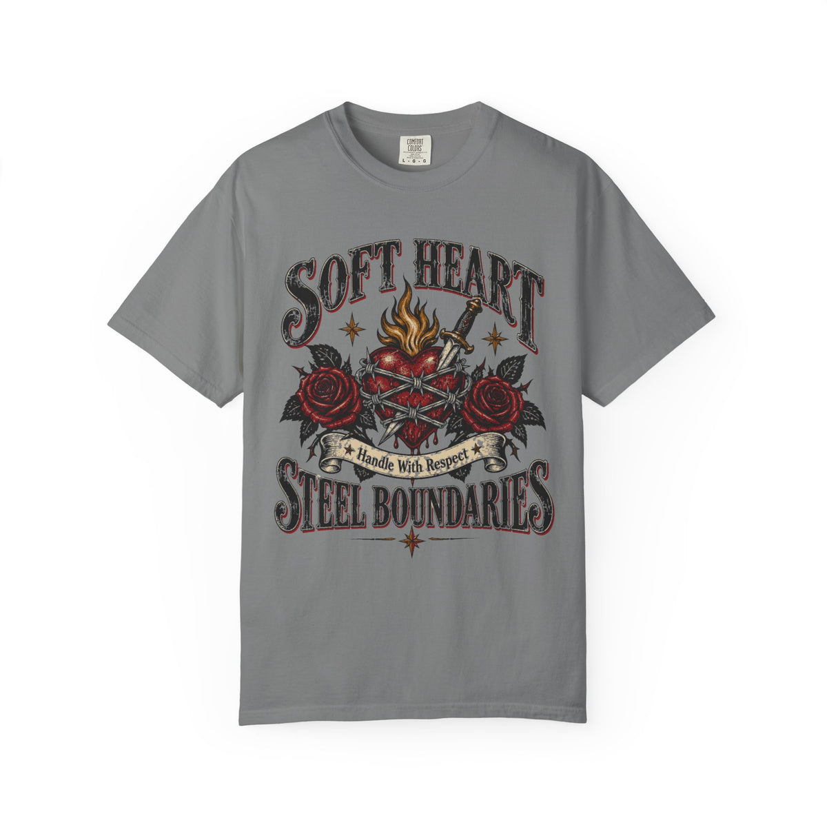 Soft Heart, Steel Boundaries - Vintage Tattoo Tee
