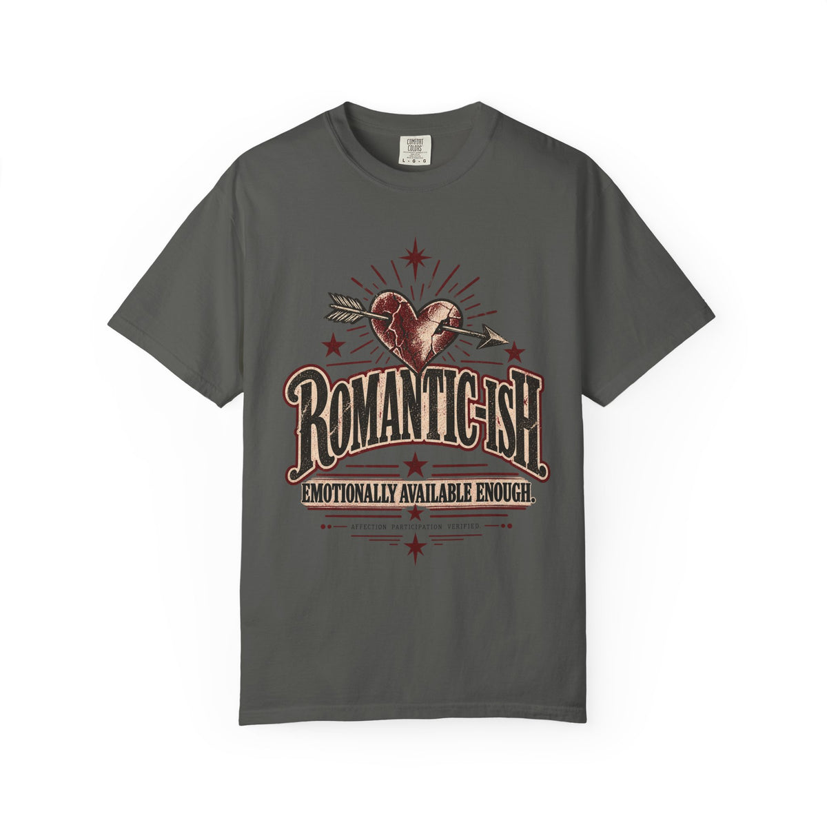 Romantic-ish. Emotionally Available Enough. | Vintage Valentine's Oversized Tee