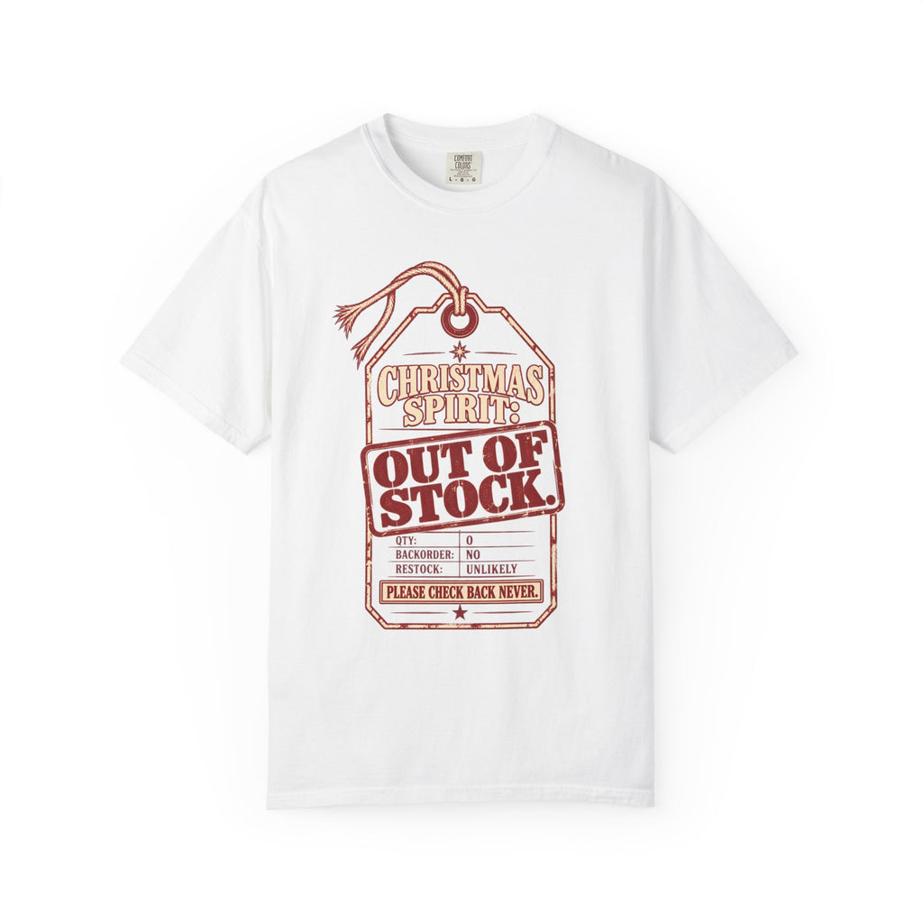 Christmas Spirit: Out of Stock | Vintage Christmas Oversized Tee