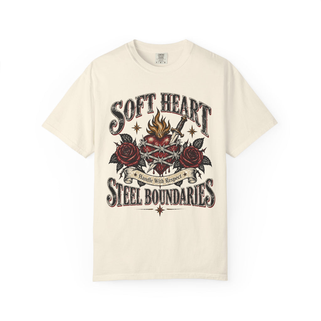 Soft Heart, Steel Boundaries - Vintage Tattoo Tee
