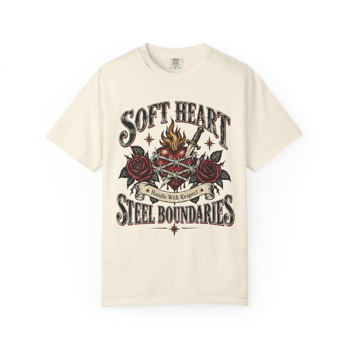 Soft Heart, Steel Boundaries - Vintage Tattoo Tee