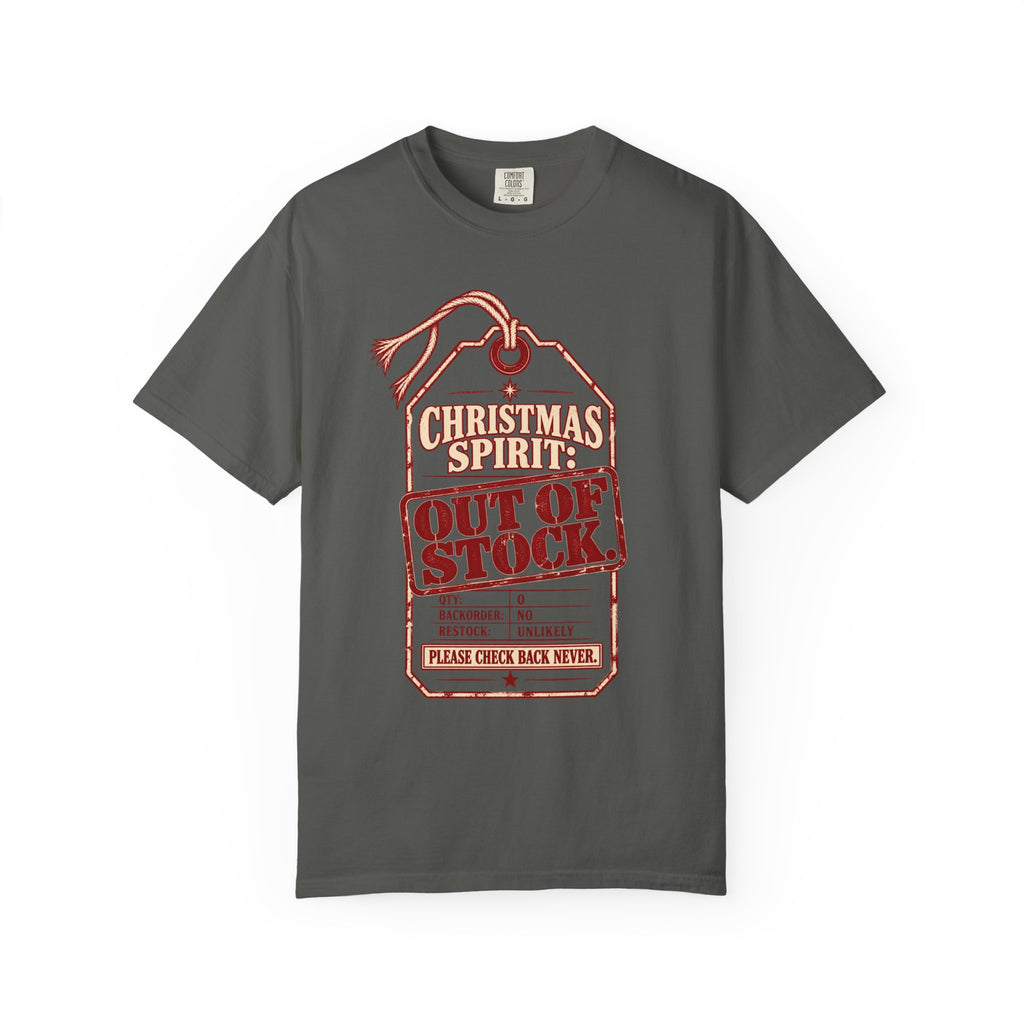 Christmas Spirit: Out of Stock | Vintage Christmas Oversized Tee