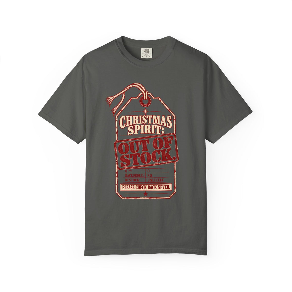 Christmas Spirit: Out of Stock | Vintage Christmas Oversized Tee